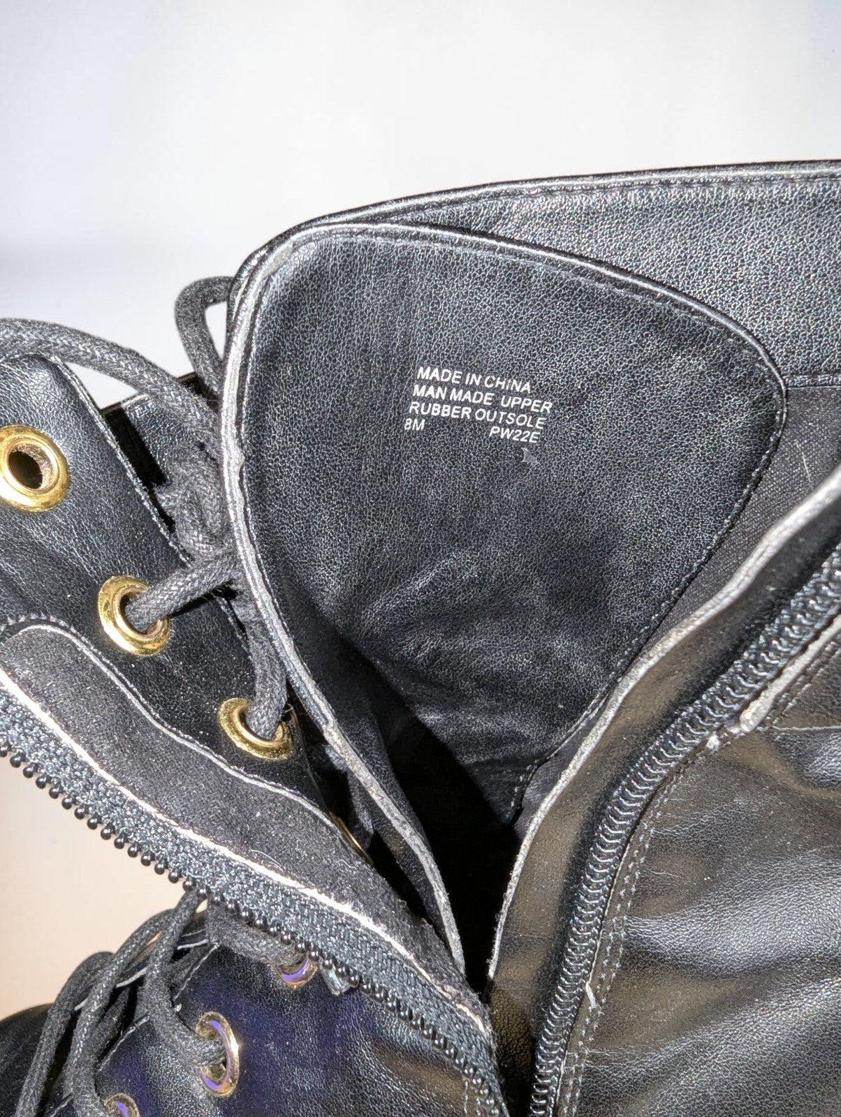 Michael Kors Leather Rory Lug Sole Combat Boot Black, Size 8