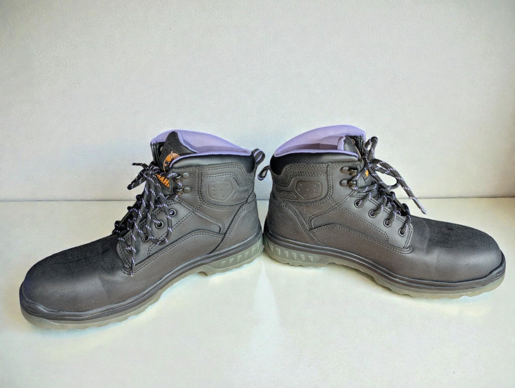 Brahma Women's Combustion 6" Steel Toe Work Boots, Size 8 Black and Purple