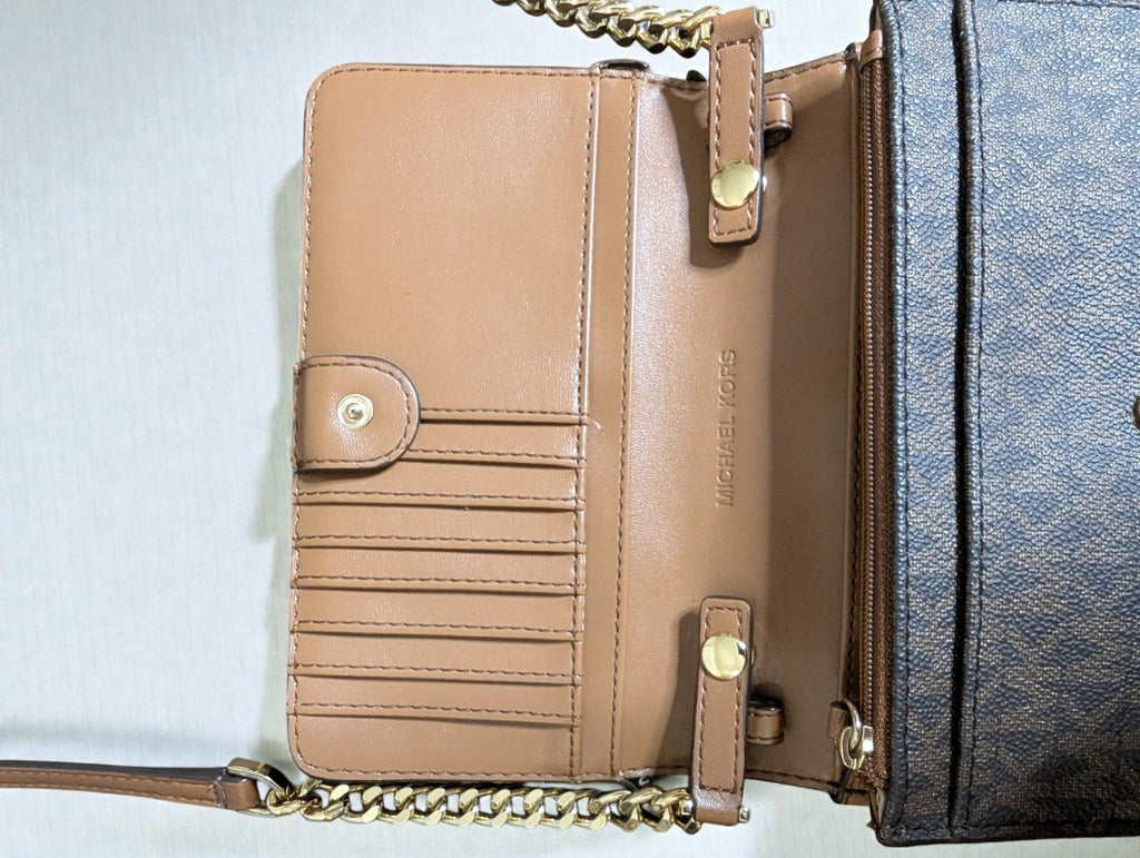 Michael Kors Jet Set Travel Medium Logo Smatphone Crossbody Bag Purse