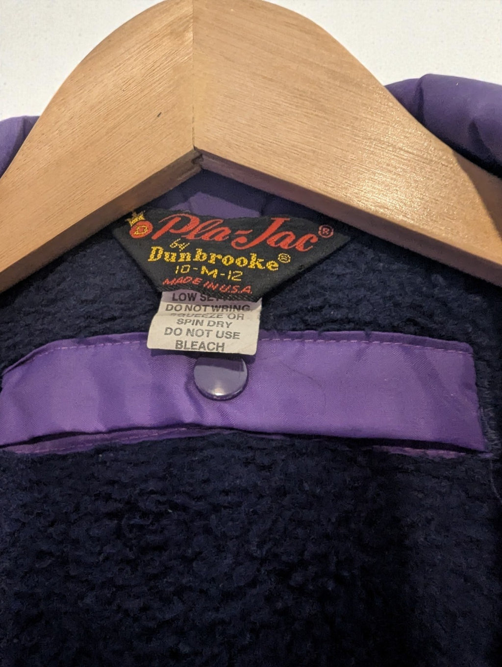Vintage Minnesota Vikings Windbreaker Jacket Dunbrooke, Women's M 10-12