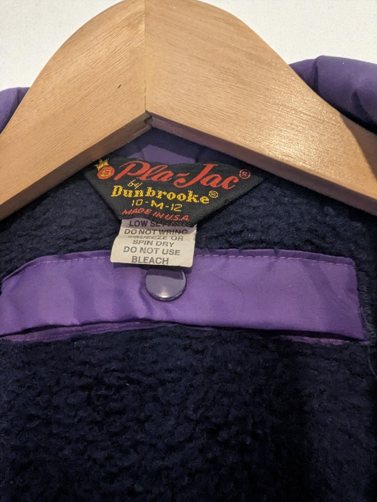 Vintage Minnesota Vikings Windbreaker Jacket Dunbrooke, Women's M 10-12