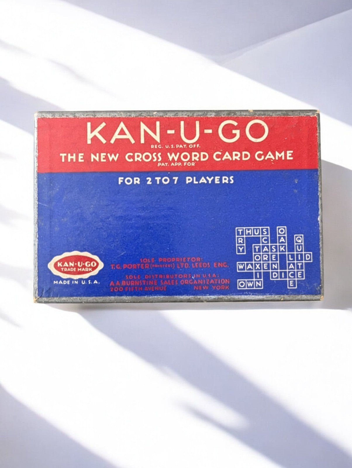 Vintage 1937 KAN-U-GO Crossword Game