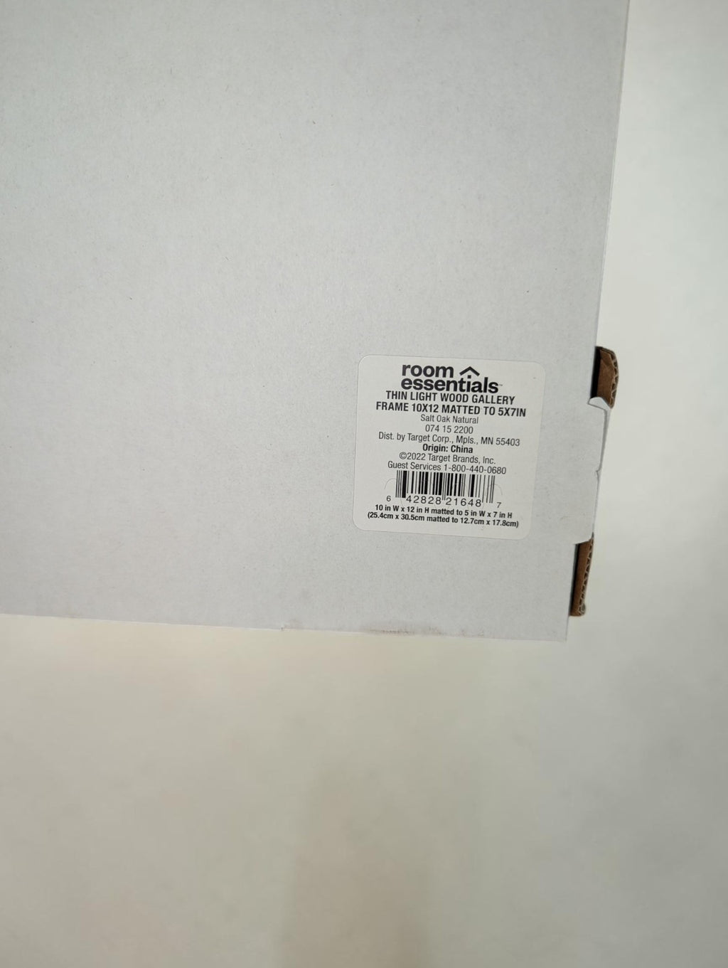 (4) Thin Light Wood Grain Picture Frames with Mat 5x7 or 10x12,Set of 4, NIB
