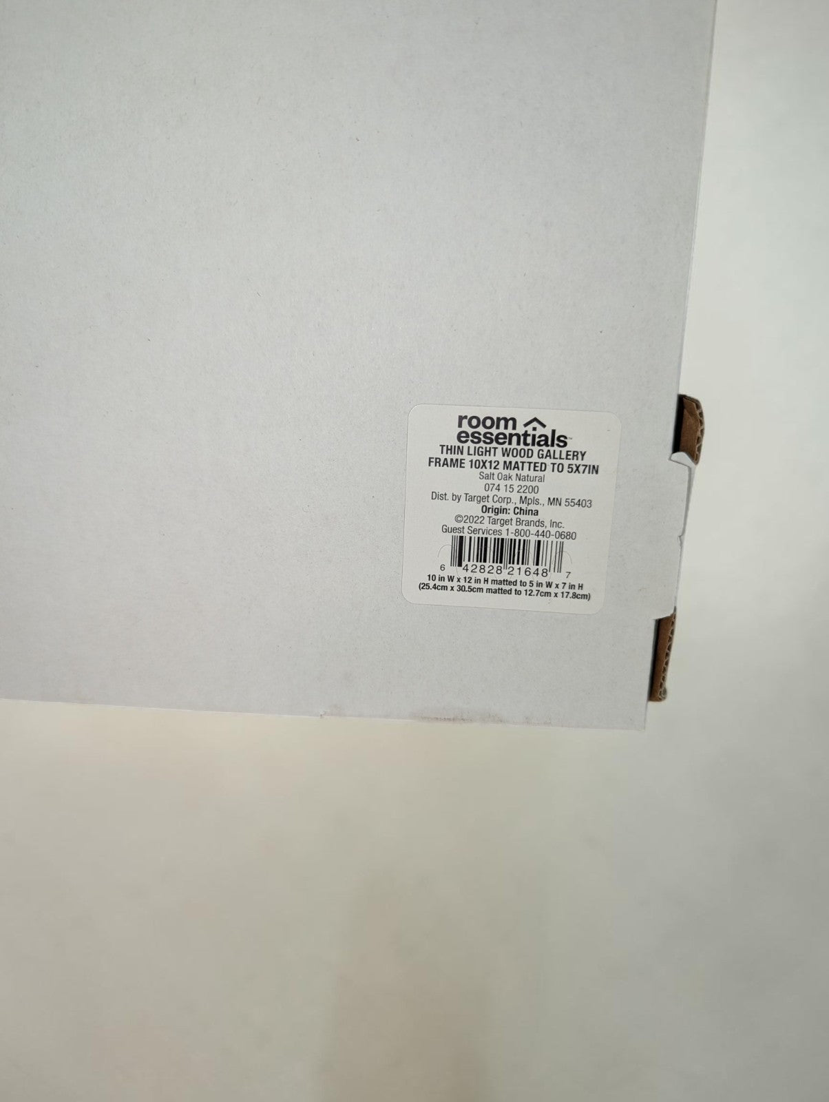 (4) Thin Light Wood Grain Picture Frames with Mat 5x7 or 10x12,Set of 4, NIB