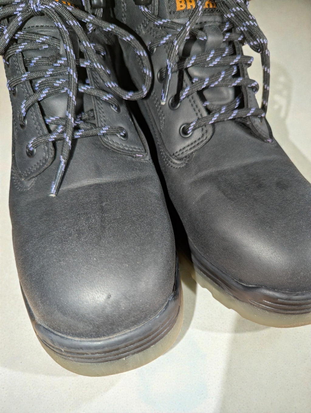 Brahma Women's Combustion 6" Steel Toe Work Boots, Size 8 Black and Purple