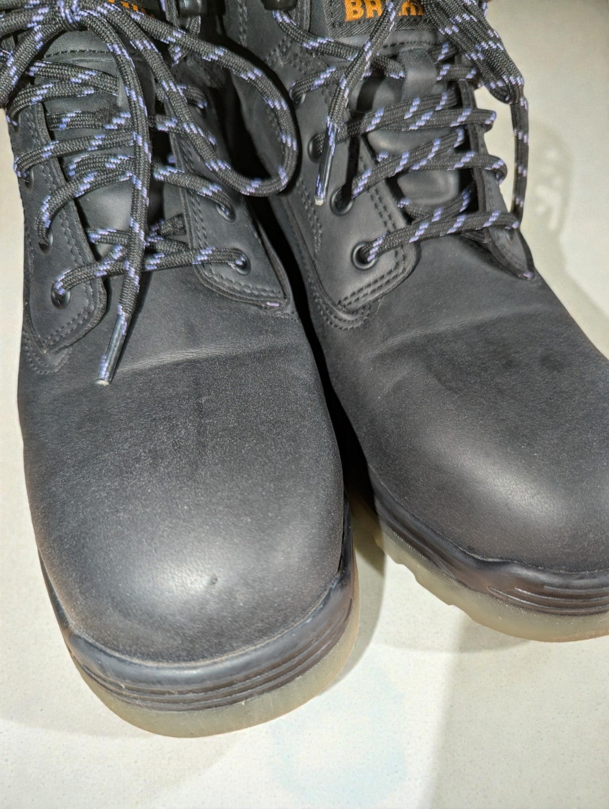 Brahma Women's Combustion 6" Steel Toe Work Boots, Size 8 Black and Purple