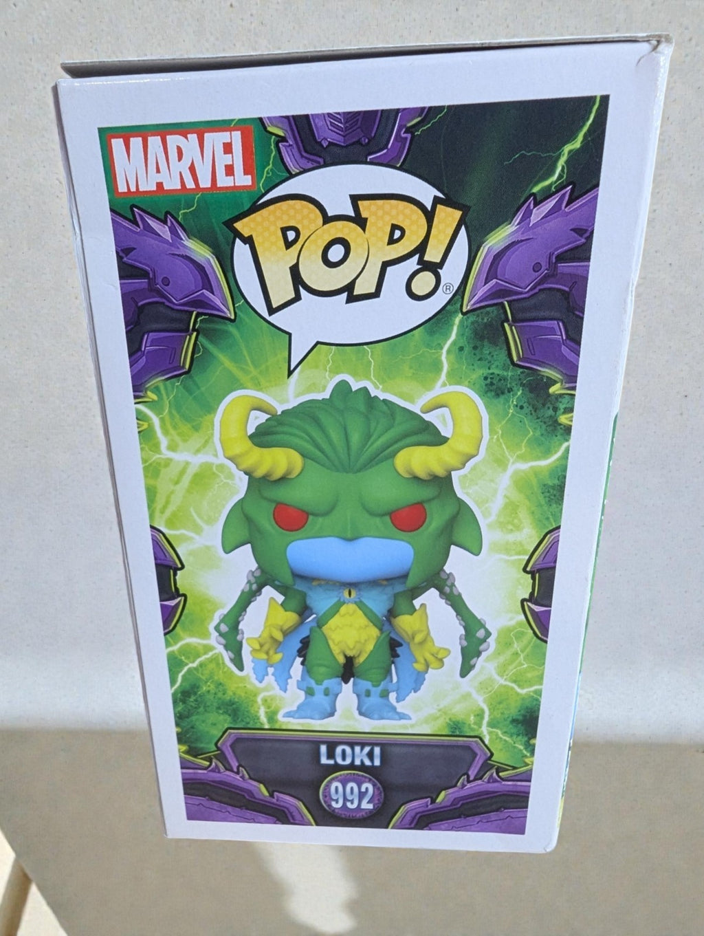 Funko Pop Marvel Mech Strike Monster Hunters Loki #992, Imperfect Box