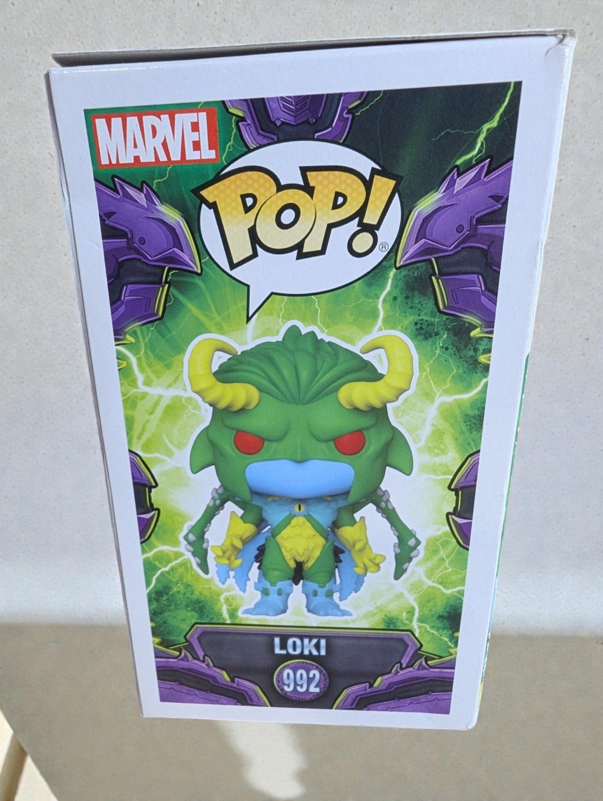 Funko Pop Marvel Mech Strike Monster Hunters Loki #992, Imperfect Box