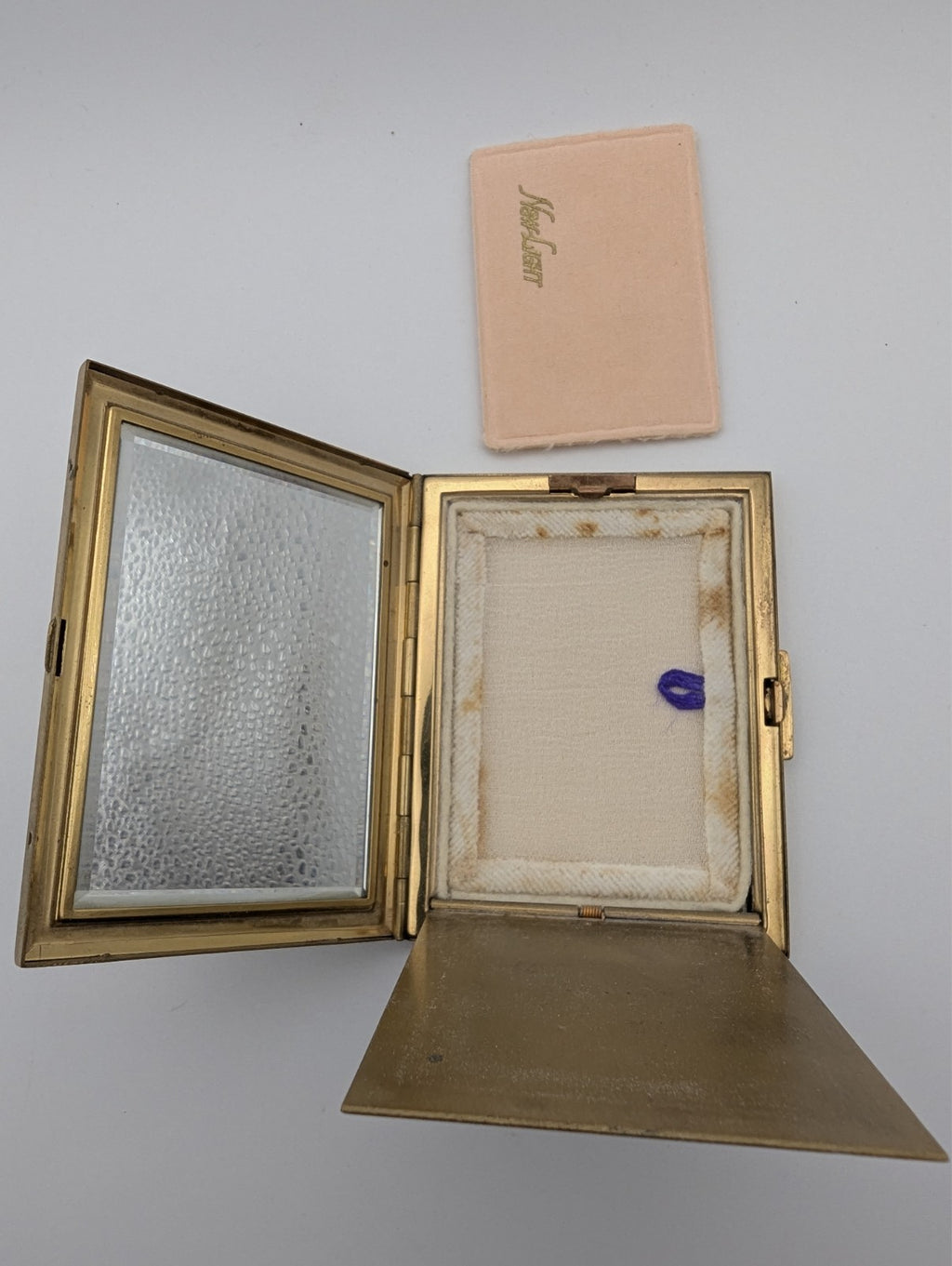 Vintage French Flag Compact/Mirror, 3"x2"