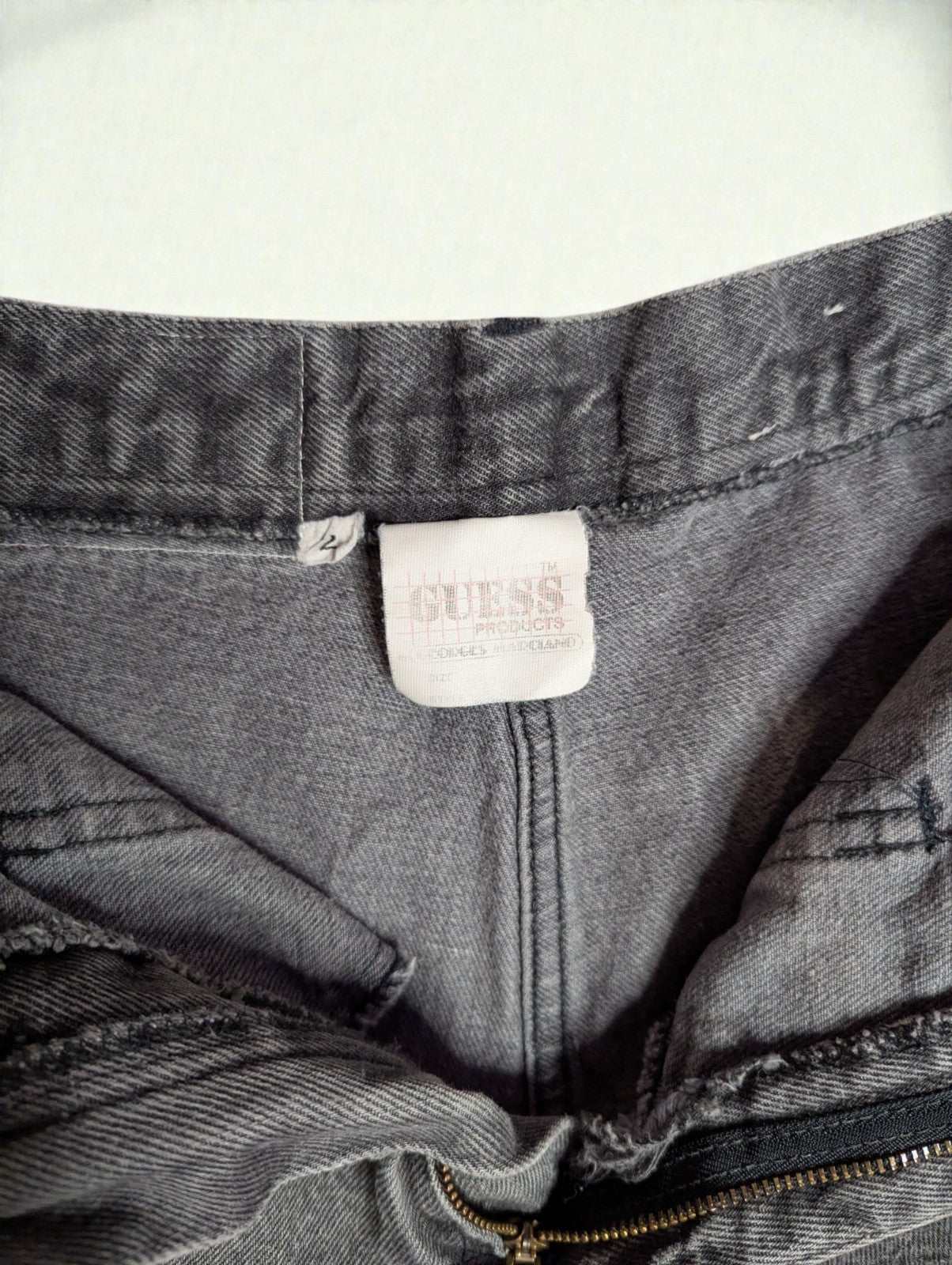 Y2K Guess Denim Women's Cargo Jeans Utility Pockets Grey, Size 2