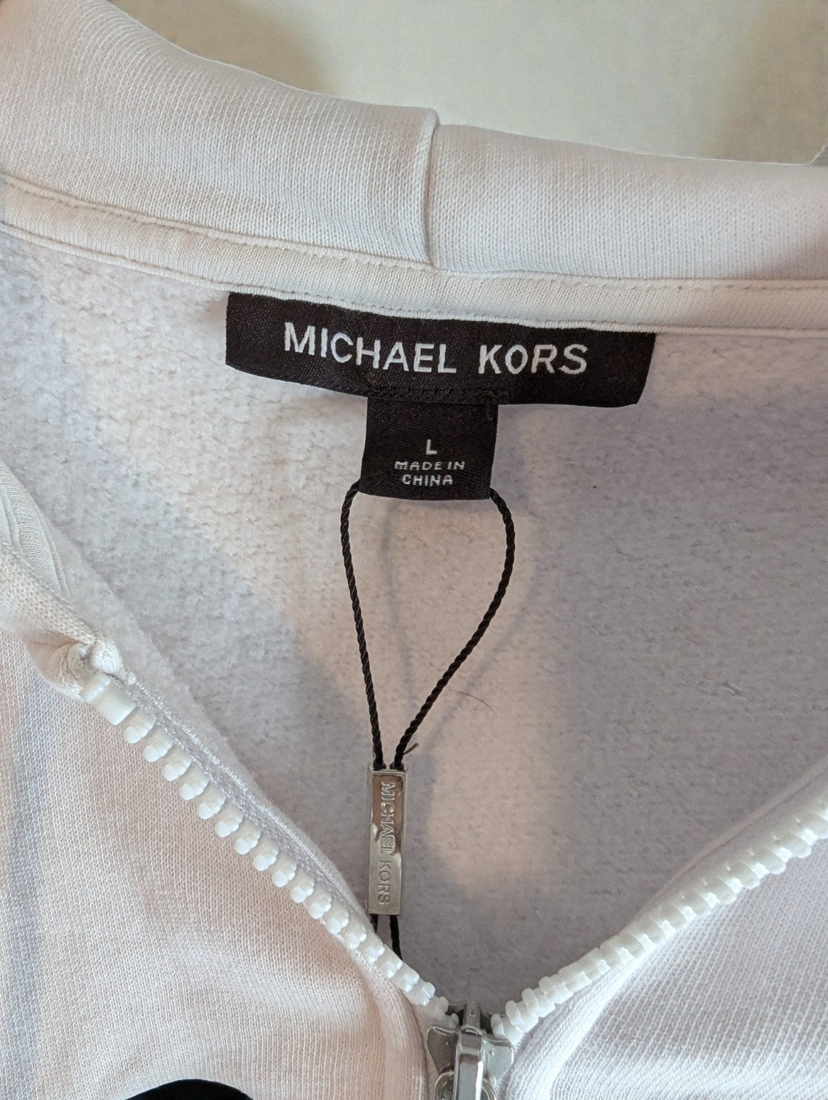 Michael Kors Men's Logo Cotton Blend Zip-Up Hoodie, Size L