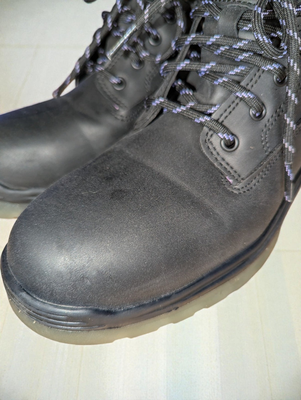 Brahma Women's Combustion 6" Steel Toe Work Boots, Size 8 Black and Purple