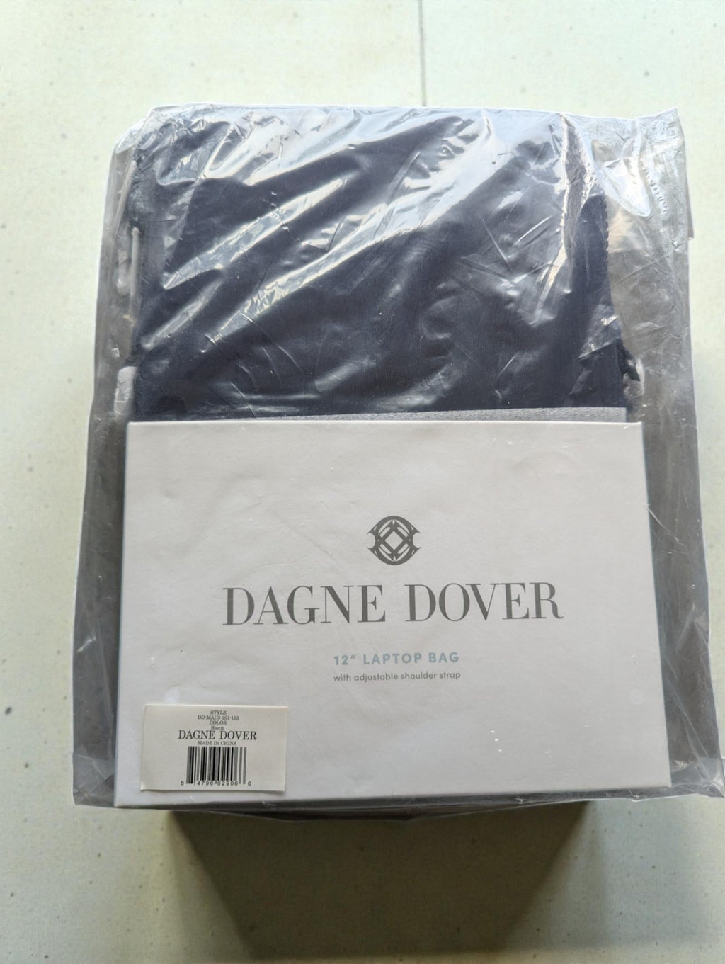 Dagne Dover Laptop 12" Bag with Adjustable Strap Color Storm Dark Blue- New