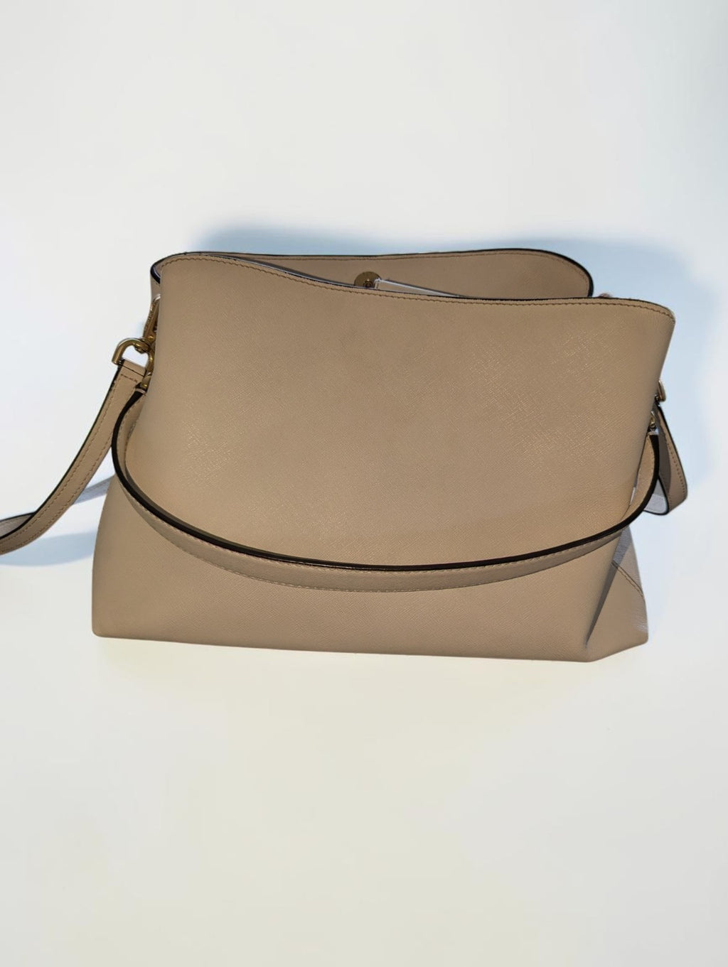 Michael Kors White Pebbled Leather Crossbody Bag