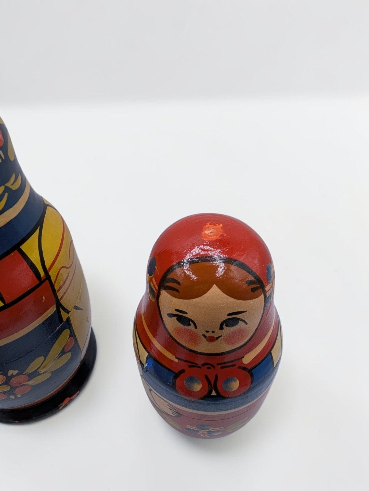 Vintage Hand Painted Wooden Russian Nesting Doll