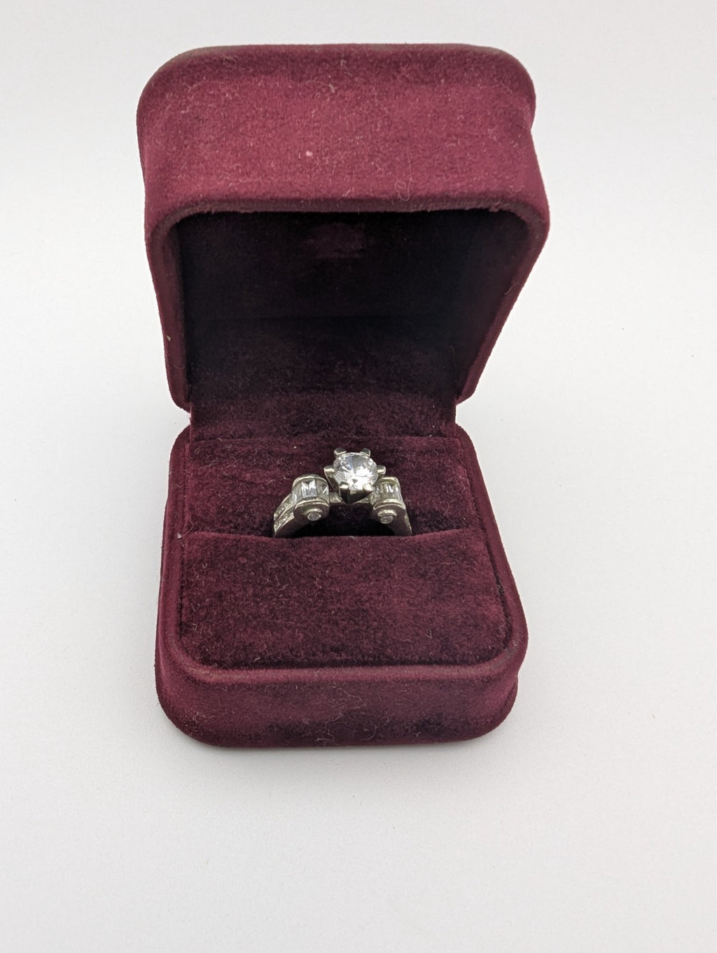 Vintage Style 925 DBJ Crystal Ring, Size 7