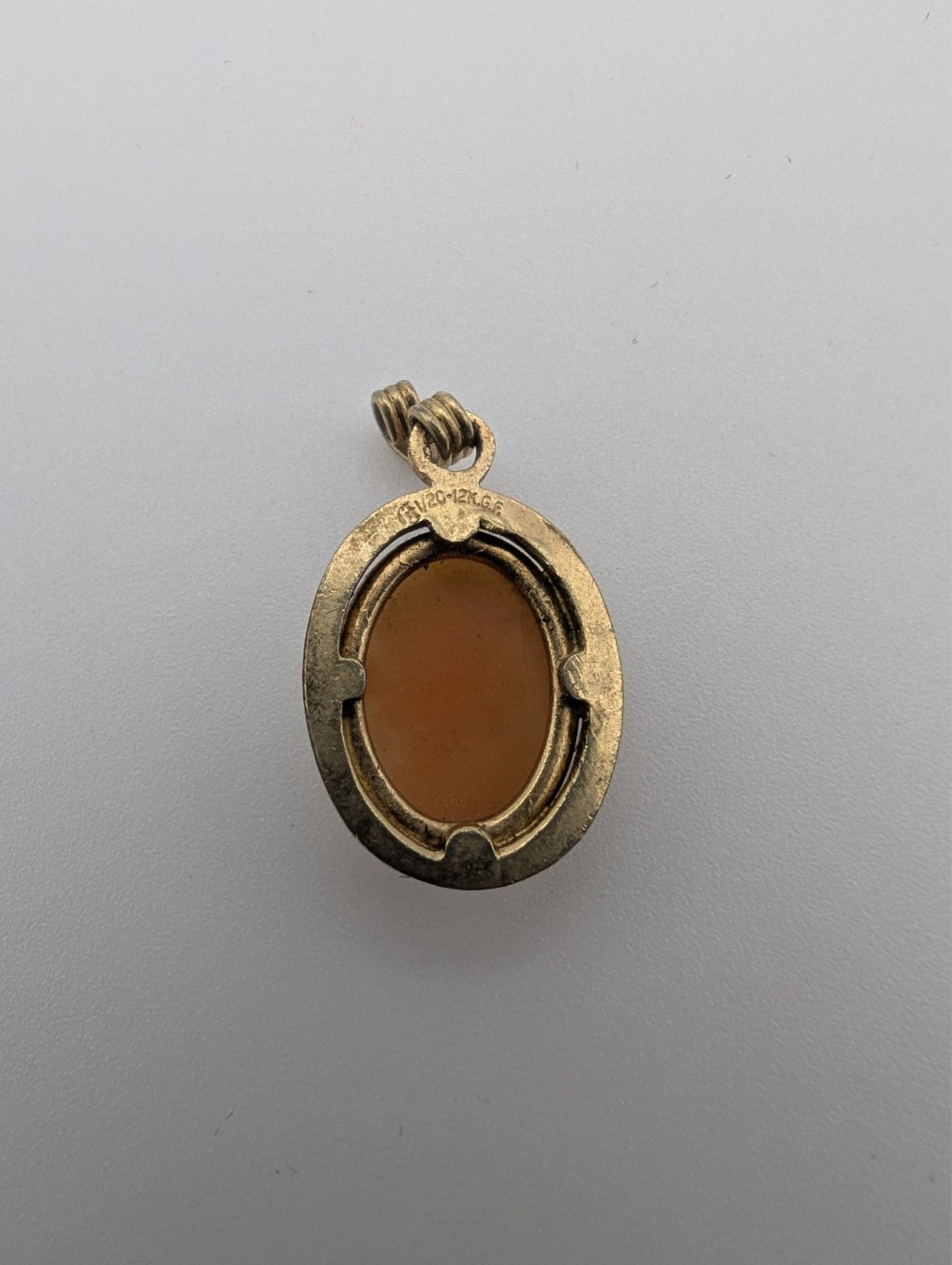 Antique Shell 12K Gold Filled Cameo Pendant