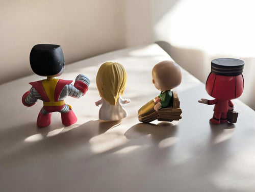 (4) Funko Mystery Mini Lot, X-Men and Deadpool, No Boxes