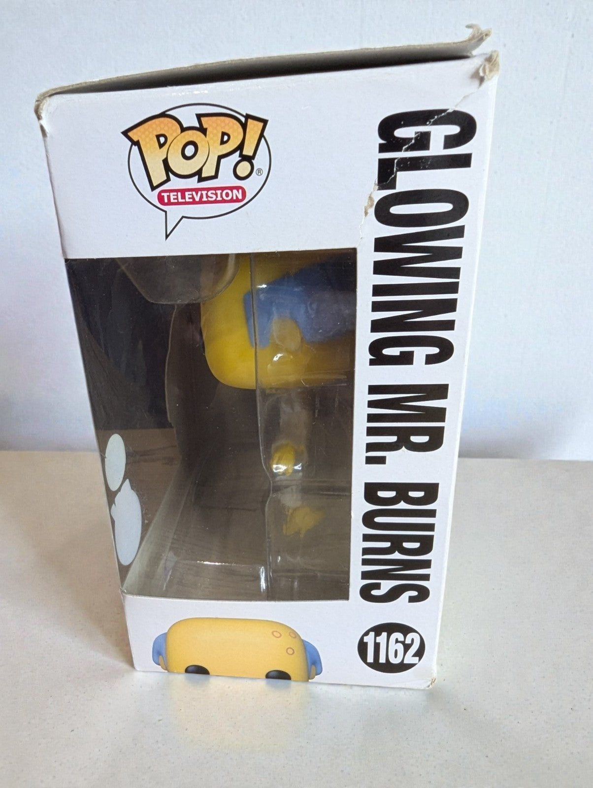 Funko Pop The Simpsons-Glowing Mr. Burns #1162 Glow in the Dark, Imperfect Box