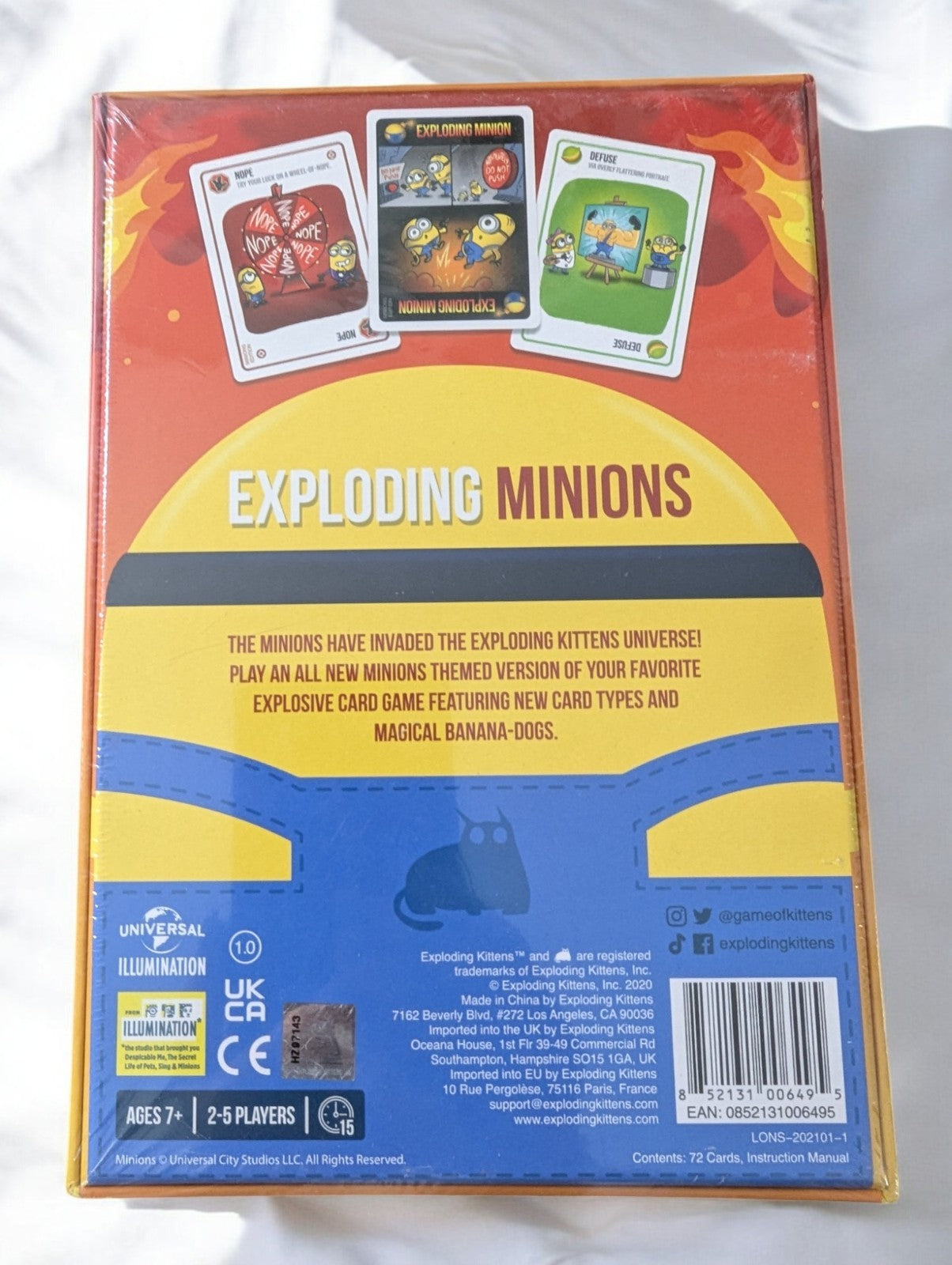 Exploding Minions Game- New in Box, Sealed