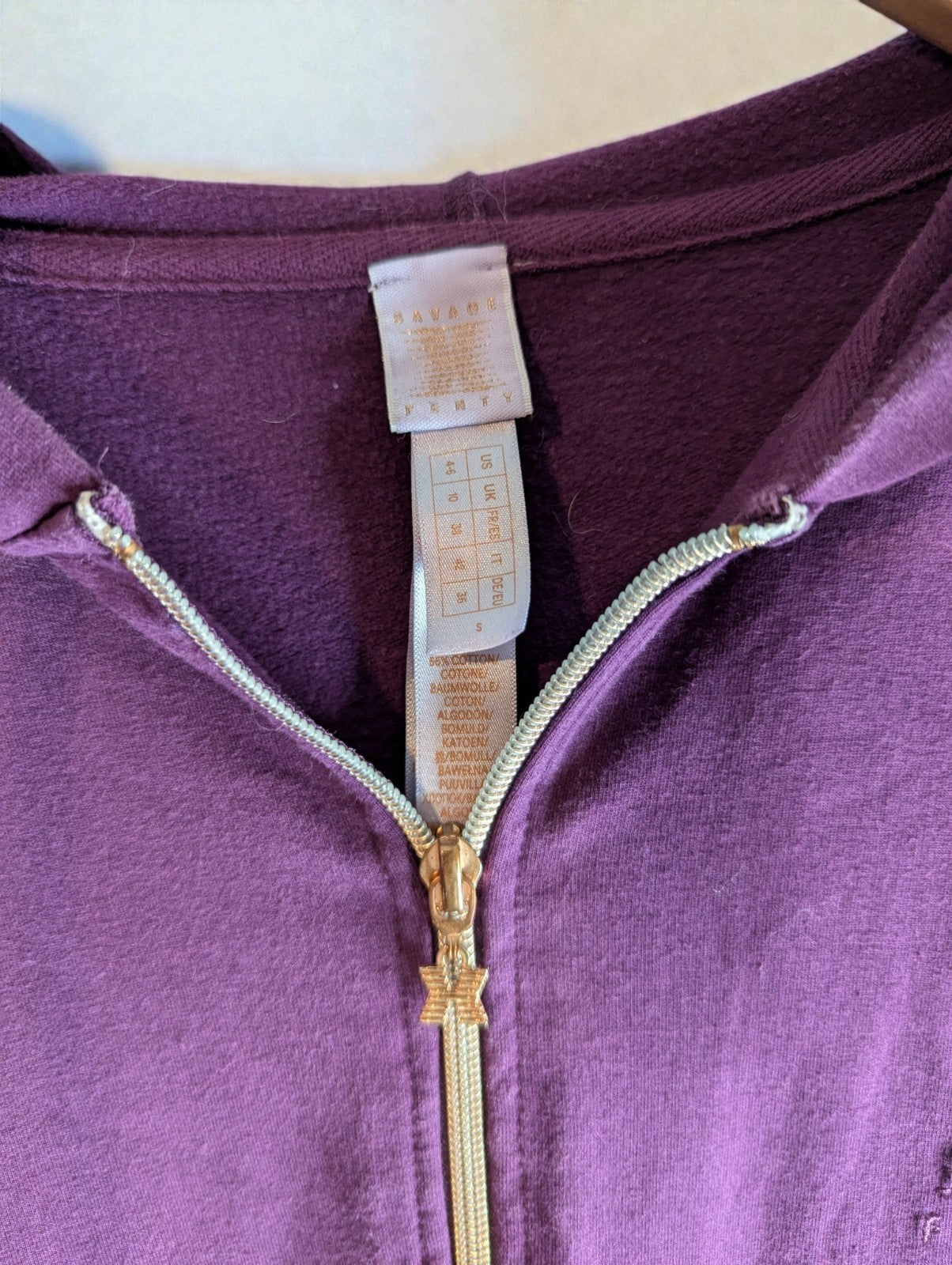 Women's Savage X Fenty Purple One-Piece Hooded Loungewear, Size S