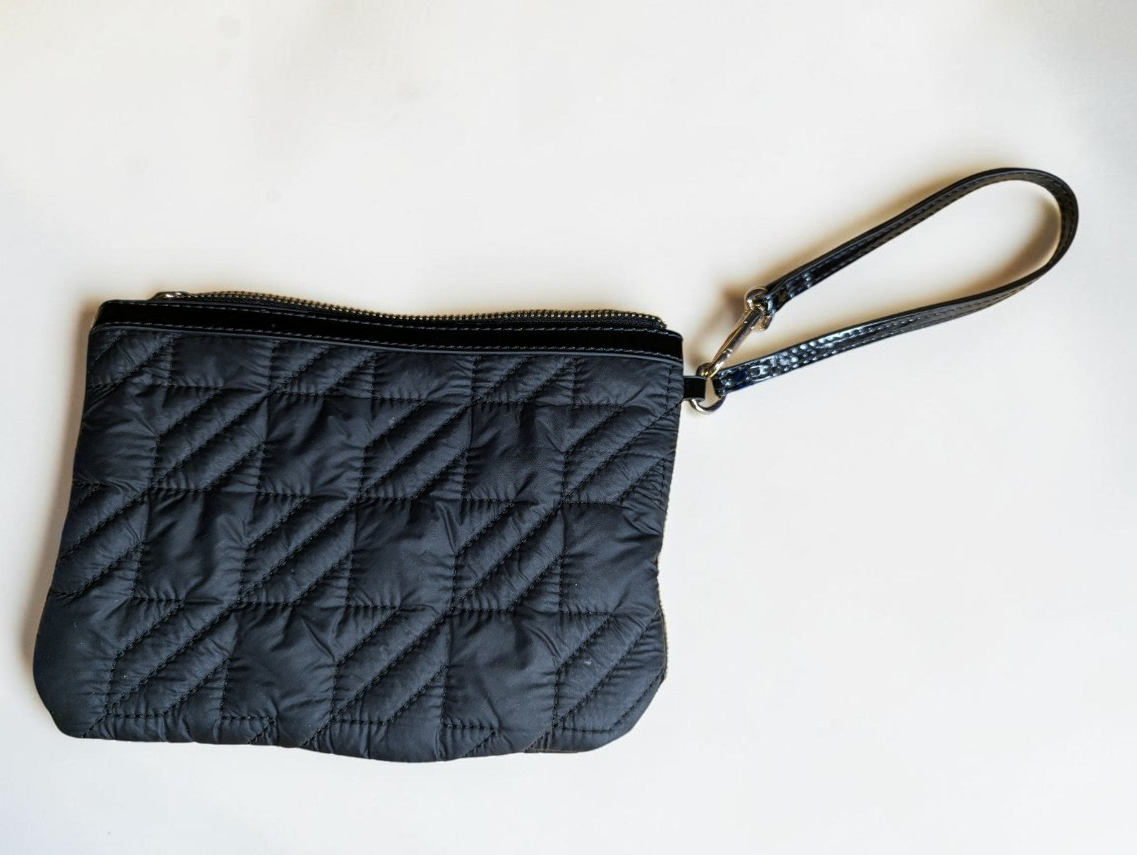 Anne Klein Black Quilted Wristlet Clutch