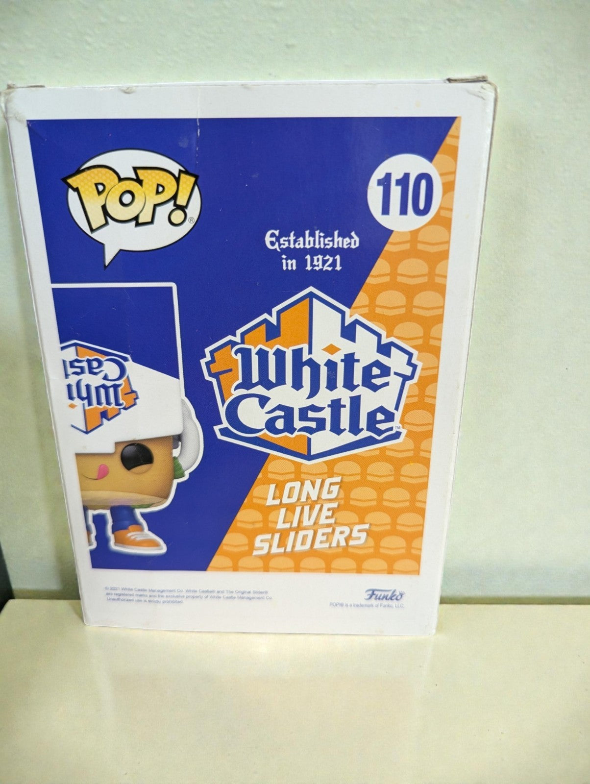 Funko Pop White Castle Slider #110, New in Box, Imperfect Box