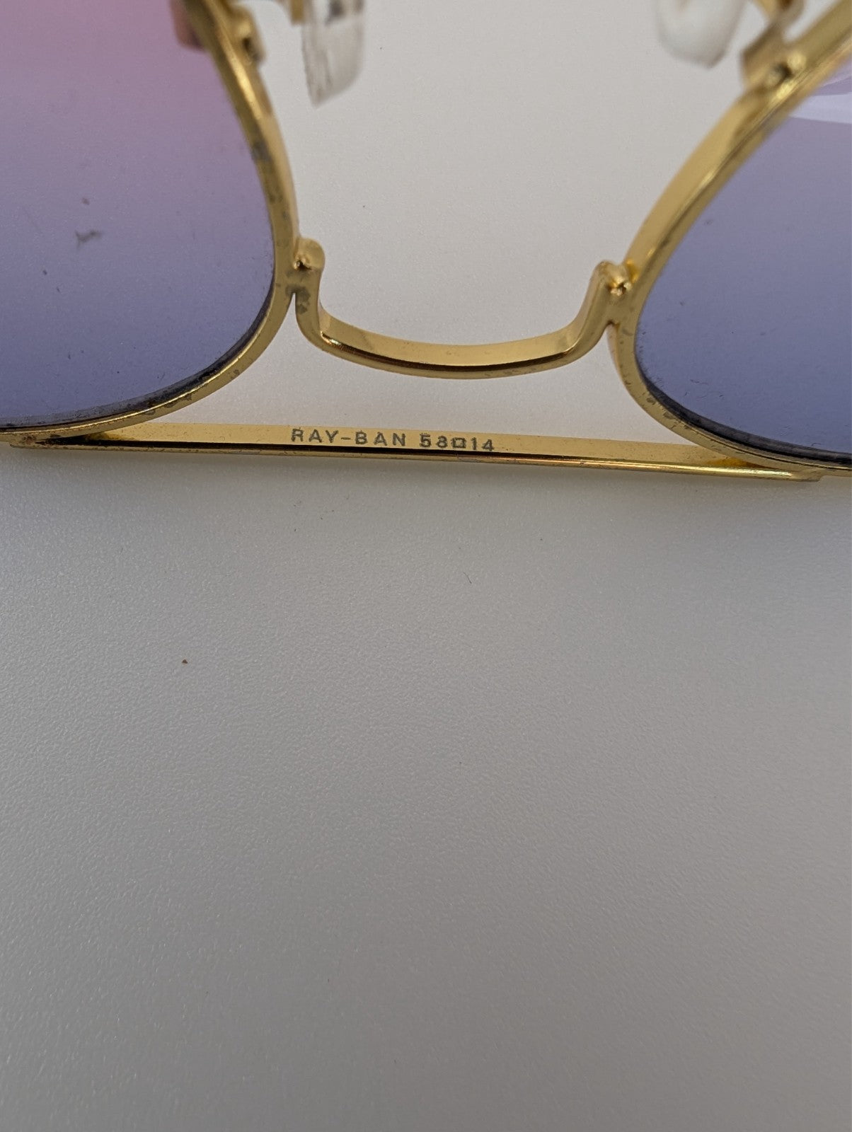 Ray-Ban Aviator Sunglasses, Gradient Pink Gold Frame