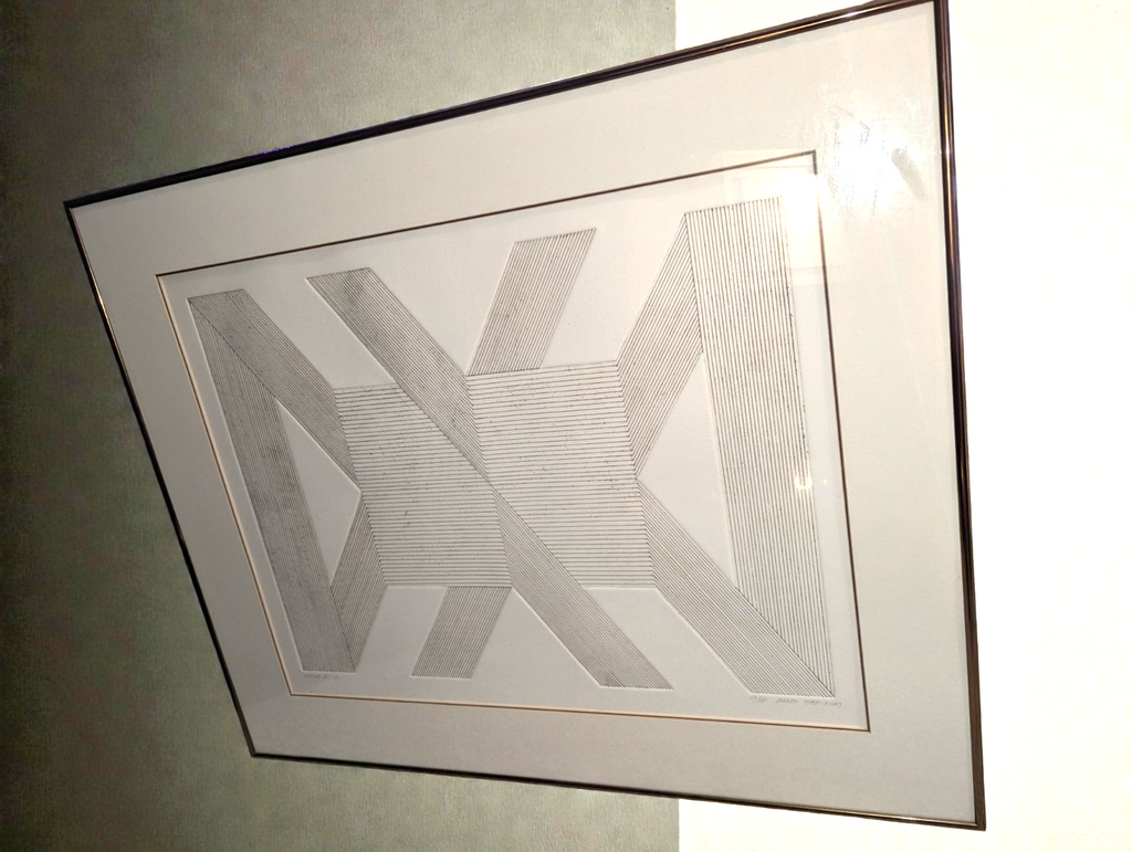 Bong Tae Kim 13/25 Hurum III W. Textured Lithograph Framed Artwork 29"x27.5"