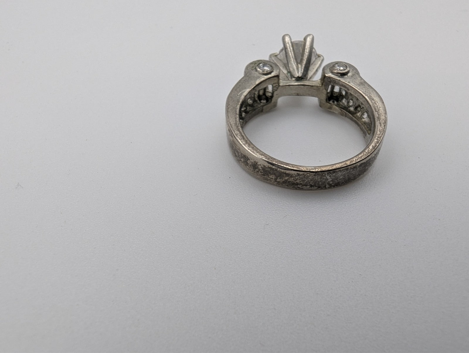Vintage Style 925 DBJ Crystal Ring, Size 7