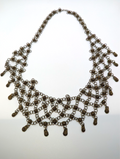 Vintage Brass Bib Boho Style Necklace, 20"